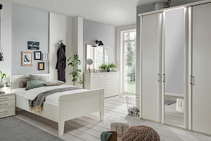 Schlafzimmer für Singles in weiß Z22037