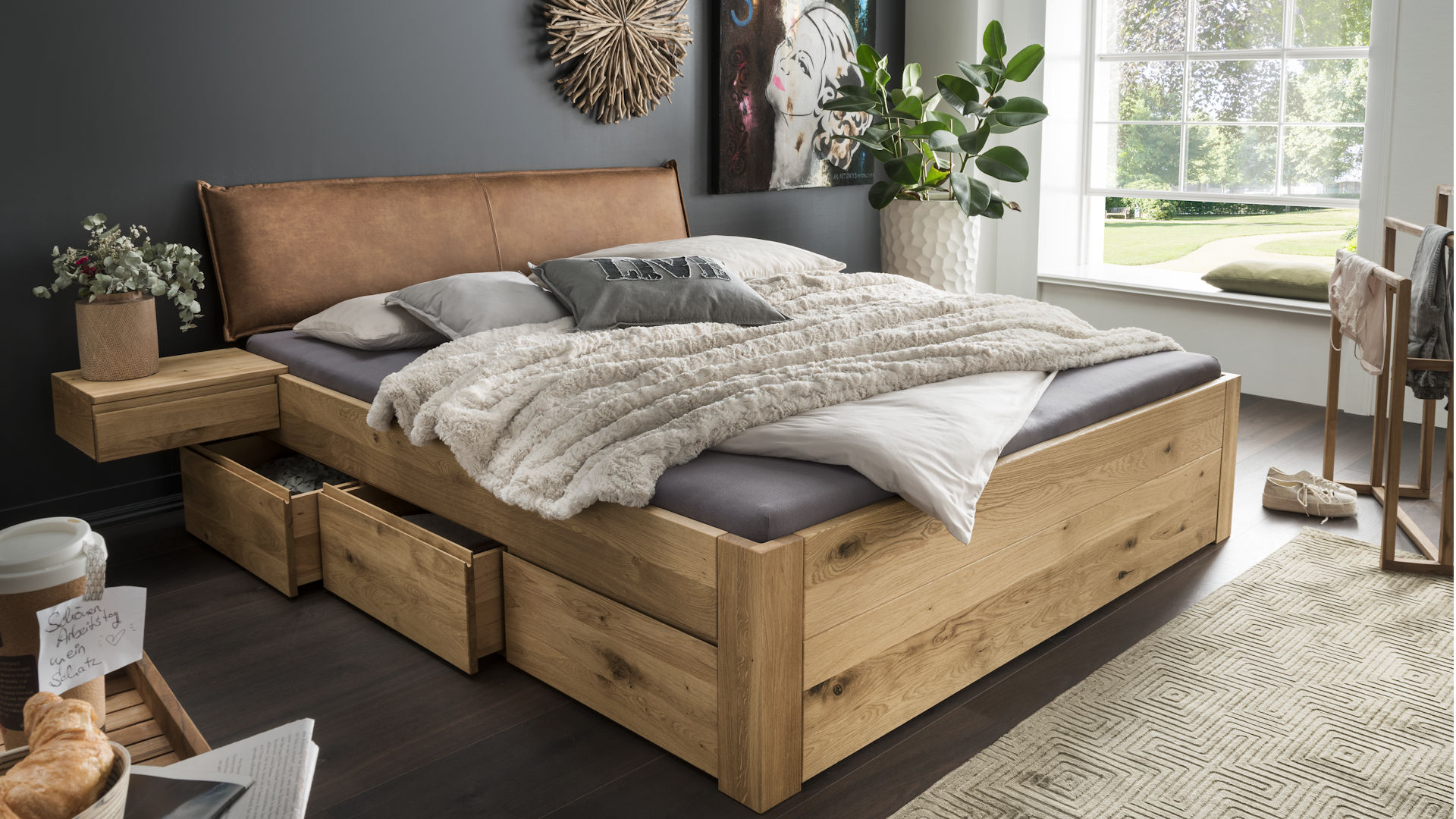 Bett in Wildeiche Z22106-1