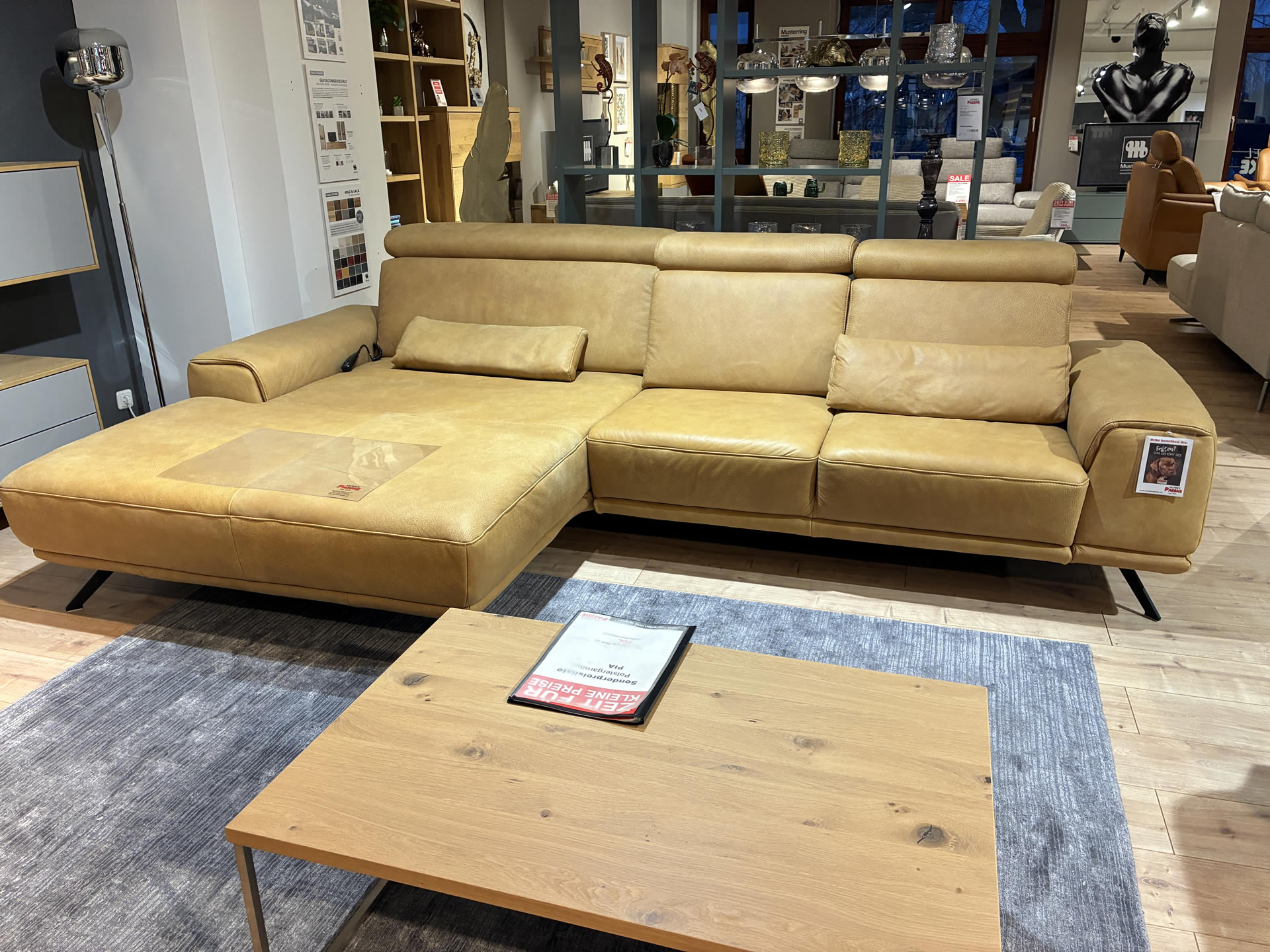 Polstergarnitur PIA in schönem Naturleder