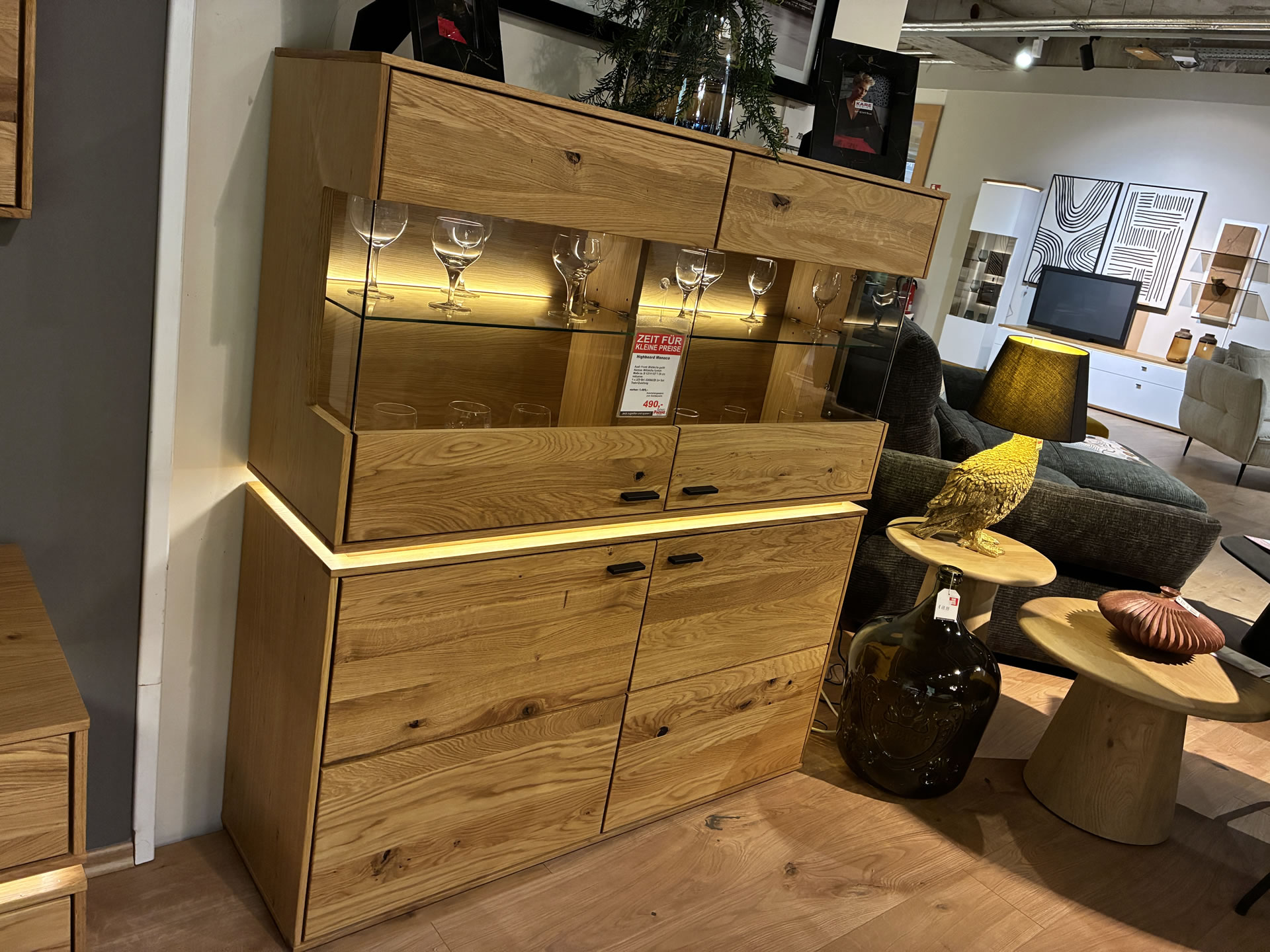 Highboard MONACO Wildeiche geölt