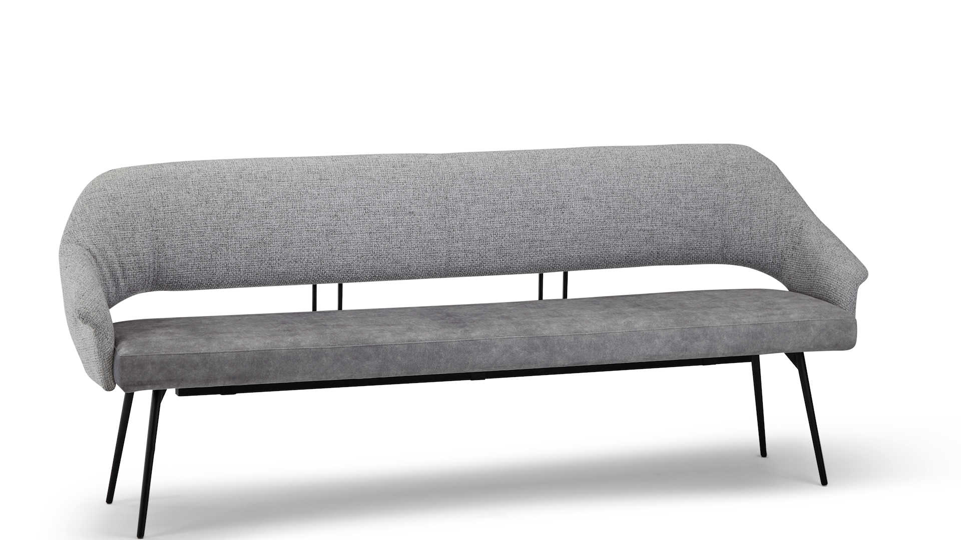 Tischgruppe mit Polsterbank Z22716 - Steinoptikplatte, modern