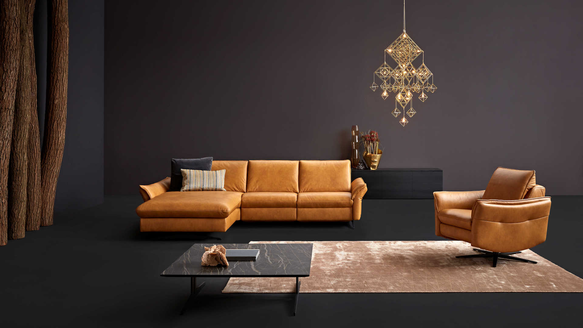 Polstergarnitur Z22788 - Leder, inkl. Funktion