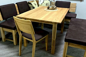 Essgruppe 4-tlg., Eckbank mit Tisch, Bank und Stuh