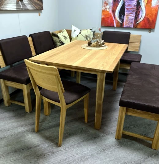 Essgruppe 4-tlg., Eckbank mit Tisch, Bank und Stuh